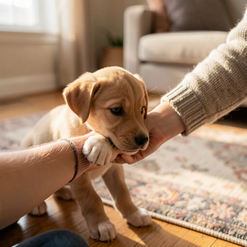 Chiot qui mordille : pourquoi et comment l'arrêter
